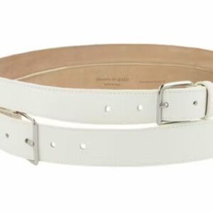 White Leather Belt
